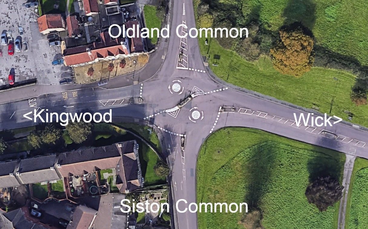 Downend Double Mini Roundabout Bristol