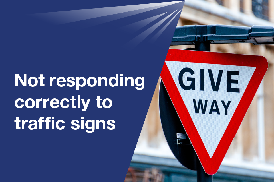 Not responding correctly to traffic signs