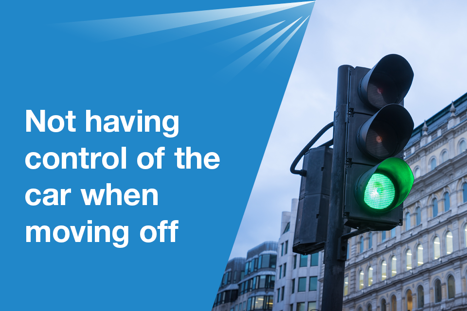 Not having control of the car when moving off